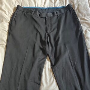 Axist Men's Dress Pants in Black with Blue Waist Trim